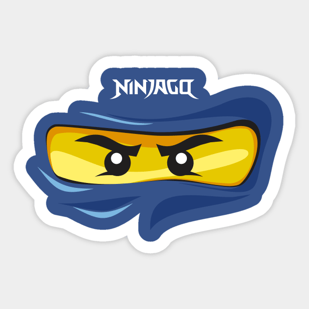 Ninjago Eyes BLUE Ninja JAY FanArt FanMade T-Shirt Sticker by kaitokid